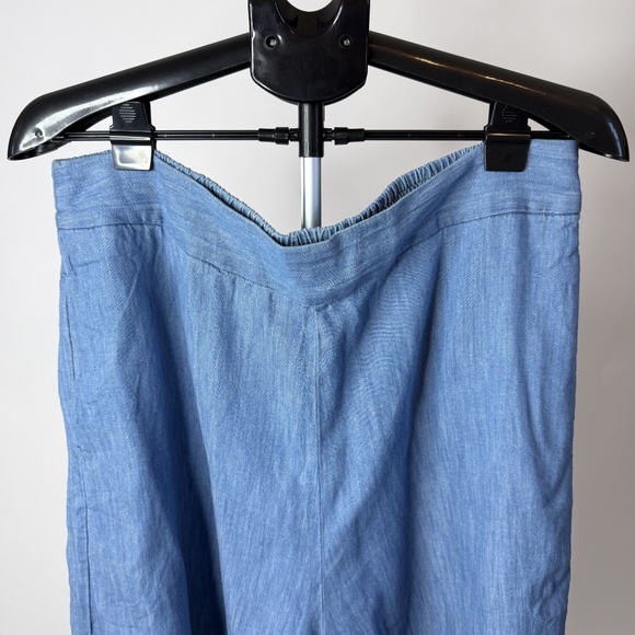 Madewell Chambray Huston Pull-On Crop Pants - Picture 3 of 12